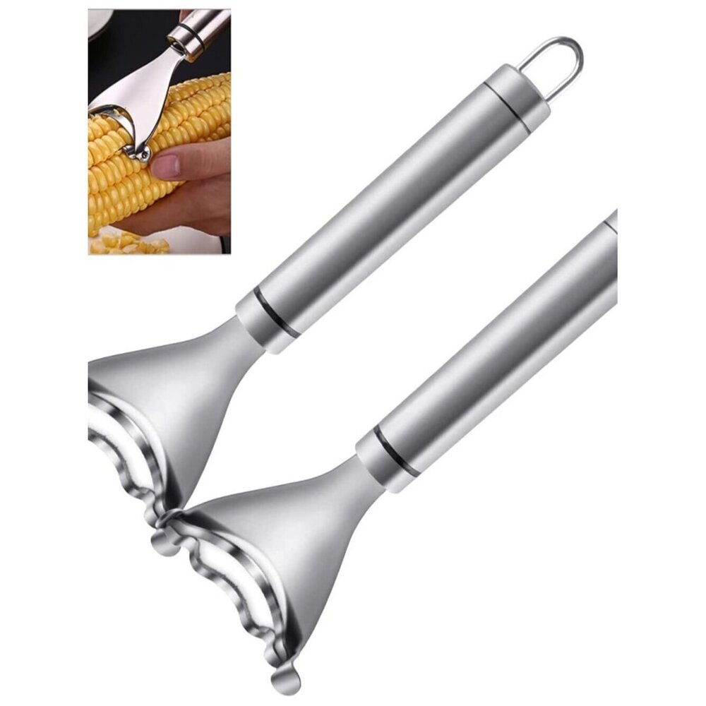 2PCS Magic Corn Cutter Peeler, Corn Stripper Cob Stripper Tool,Premium